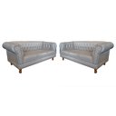 Ver imagem 1 de Dois Sofás Chesterfield Capitone Duque Corano Bege 2,00cm