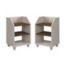 Ver imagem 1 de Kit 2 Mesas de Cabceira Estilo Retro Vintage Luxo:off/freijo