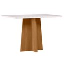 Ver imagem 2 de Conjunto Mesa de Jantar 1,20m Anitta Tampo Mdf com Vidro e 4 Cadeiras Ana Ypê/off White/ja03 - New C