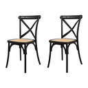 Ver imagem 1 de Kit 2 Cadeiras Paris Rattan Empilhável Polipropileno Sala Cozinha Jantar Estar - Mercado Cadeiras