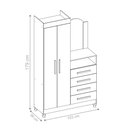 Ver imagem 2 de Gaveteiro Anita Branco Titanium Rosa Azul com Nicho