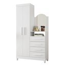 Ver imagem 4 de Gaveteiro Anita Branco Titanium Rosa Azul com Nicho