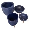 Conjunto com 4 Vasos de Plantas e Decoração com Pés de Madeira - 5