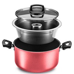 Panela Forma de Pudim Banho Maria Tampa de Vidro 3,2 Litros Antiaderente Teflon 5 Camadas Cozinha Pr - 7