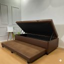 Ver imagem 4 de Cama Box Baú Solteiro com Auxiliar Conjugada | Blindada | Pistão a Gás | Suporta até 200kg | 188x88x