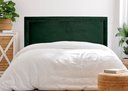Ver imagem 1 de Cabeceira King Reta Luxo 193x60 Veludo Verde - Tachas Fumê