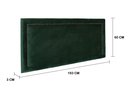Ver imagem 2 de Cabeceira King Reta Luxo 193x60 Veludo Verde - Tachas Fumê