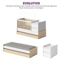 Ver imagem 7 de Conjunto Quarto de Bebê Berço Multifuncional Auri e Guarda Roupa Curió Madeiraoriginals Branco/Mel