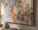Ver imagem 3 de Quadro Decorativo Elegante Colorido Tons Pastéis Moderno 130x90cm