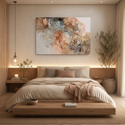 Quadro Decorativo Elegante Colorido Tons Pastéis Moderno 130x90cm