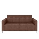 Ver imagem 5 de Sofá Living Decorativo Houston 2 Lugares 160cm Pés em Metal Pu Marrom G33 - Gran Belo