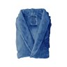 Roupão de Banho Adulto Unissex Feminino Masculino Microfibra 100% Poliéster G Azul - 4