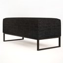 Ver imagem 7 de Puff Decorativo Para Sala de Estar Cléo W01 Base de Ferro 90 cm Linho Chumbo - Lyam Decor