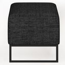Ver imagem 6 de Puff Decorativo Para Sala de Estar Cléo W01 Base de Ferro 90 cm Linho Chumbo - Lyam Decor