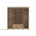 Ver imagem 6 de Guarda Roupa 8 Portas (2 C/ Espelho) e 4 Gavetas C/ Pés Nápoles Jatobá/areia - Santos Andirá
