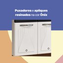 Ver imagem 5 de Armário de Cozinha de Aço Kit Triplo 120cm Clara Multimóveis CR6151 Branco/Preto