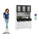 Ver imagem 3 de Armário de Cozinha de Aço Kit Triplo 120cm Clara Multimóveis CR6151 Branco/Preto