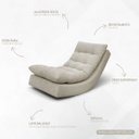 Ver imagem 7 de Poltrona Balance Decorativa com Leve Balanço Bouclé Premium de Luxo para Sala Quarto Área de Leitura