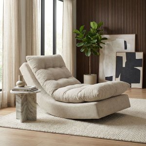 Poltrona Balance Decorativa com Leve Balanço Bouclé Premium de Luxo para Sala Quarto Área de Leitura