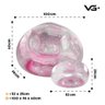 Poltrona Inflável Lazy Lounge Glitter com Puff Vg Plus Rosa - 5