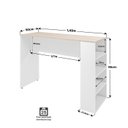 Ver mais imagens de Bancada Cozinha Americana Gourmet com Prateleiras Netmobil - Branco/dubai