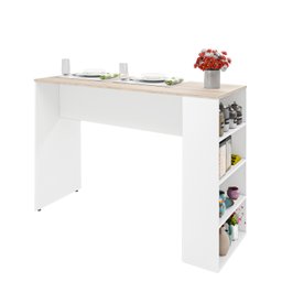 Bancada Cozinha Americana Gourmet com Prateleiras Netmobil - Branco/dubai - 5