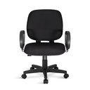 Ver imagem 2 de Cadeira Escritório Plus Size Giratória Relax Tecido Preto