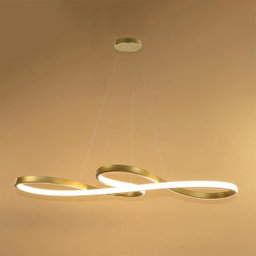 Lustre Pendente LED Infinito 3 em 1 Arco Hall de Entrada Recepçao Sala de Jantar Hotel Luxo Moderno  - 5