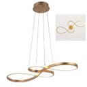 Ver imagem 1 de Lustre Pendente LED Infinito 3 em 1 Arco Hall de Entrada Recepçao Sala de Jantar Hotel Luxo Moderno 