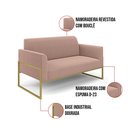 Ver imagem 3 de Sofá 2 Lugares Namoradeira Industrial Alta Dourado Marisa Bouclê D03 - D’Rossi