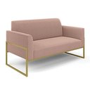 Ver imagem 1 de Sofá 2 Lugares Namoradeira Industrial Alta Dourado Marisa Bouclê D03 - D’Rossi