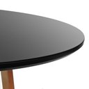 Ver imagem 4 de Mesa de Jantar Tampo com Vidro Madri Madeira Maciça - Amêndoa Tampo 150 Preto-vidro Preto