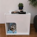 Ver imagem 2 de Mesa de Cabeceira Cama Pet Cães 45x55x60 Branco
