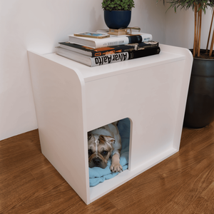 Mesa de Cabeceira Cama Pet Cães 45x55x60 Branco