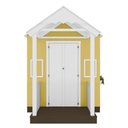 Ver imagem 6 de Casinha de Brinquedo Artesanal com Varanda MDF Branco/Amarelo - Criança Feliz Casinha com Varanda