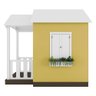 Casinha de Brinquedo Artesanal com Varanda MDF Branco/Amarelo - Criança Feliz Casinha com Varanda - 7