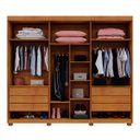 Ver imagem 2 de Guarda-roupa Casal San Remo 6 Portas 6 Gavetas Ripado Cinamomo - Panorama Móveis