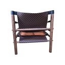 Ver imagem 3 de Cadeira de Caça Beatriz Estilo Nostálgico Vintage Couro de Sela e Madeira Maciça