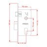 Fechadura Pado Rolete Magnético Alta Segurança Eur60 Preto 60mm - 4