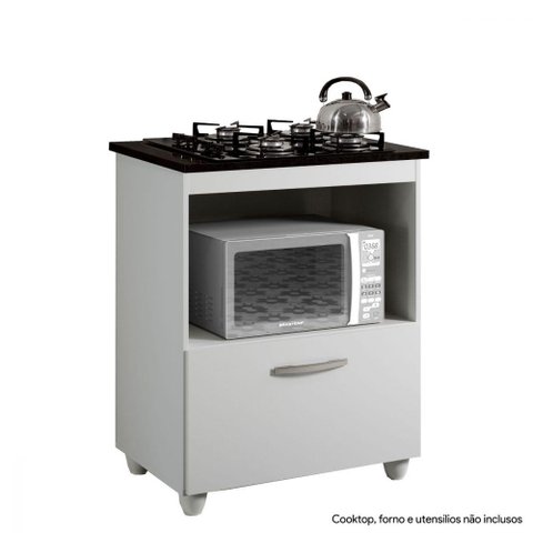 Balcão para Cooktop 4 Bocas Salvia Branco