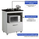 Ver imagem 6 de Balcão para Cooktop 4 Bocas Salvia Branco