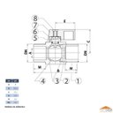Ver imagem 3 de Válvula Registro Mini Esfera 3/8 Macho X Macho Cromada Alavanca On Off Ivm Italy Latão Cromado