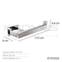 Ver imagem 4 de Papeleira Inox Corten - Kromus RT0302C
