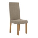 Ver imagem 3 de Kit 6 Cadeiras Nice com Espaldar – Tecido Veludo Suede, Pés em Mdf com Sapatilhas Plásticas Mel/