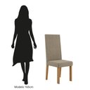 Ver imagem 6 de Kit 6 Cadeiras Nice com Espaldar – Tecido Veludo Suede, Pés em Mdf com Sapatilhas Plásticas Mel/