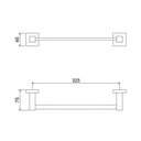 Ver imagem 2 de Porta Toalha Linear Curto Athena Cromado Meber