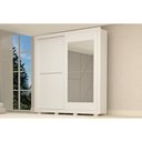 Ver imagem 1 de Guarda Roupa Casal 2 Portas de Correr e 3 Gavetas C- Espelho Nicole Branco - Acp