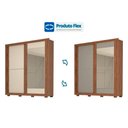 Ver imagem 3 de Guarda Roupa Casal 2 Portas de Correr e 3 Gavetas C- Espelho Nicole Branco - Acp