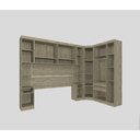 Ver imagem 2 de Guarda Roupa Dormitório Modulado Master Casal 1,38 m Canto - Avelã e Ártico Rústico - Luciane M17