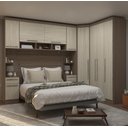 Ver imagem 1 de Guarda Roupa Dormitório Modulado Master Casal 1,38 m Canto - Avelã e Ártico Rústico - Luciane M17